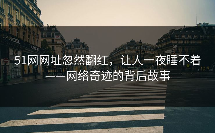 51网网址忽然翻红，让人一夜睡不着——网络奇迹的背后故事
