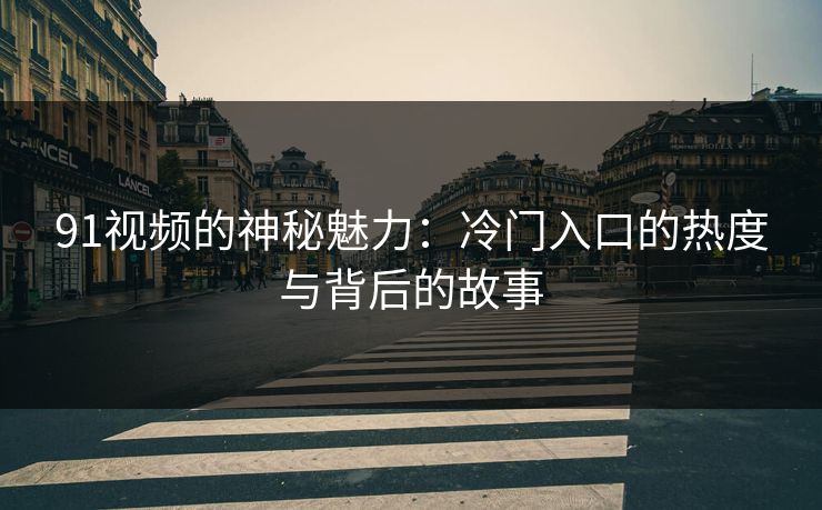 91视频的神秘魅力：冷门入口的热度与背后的故事
