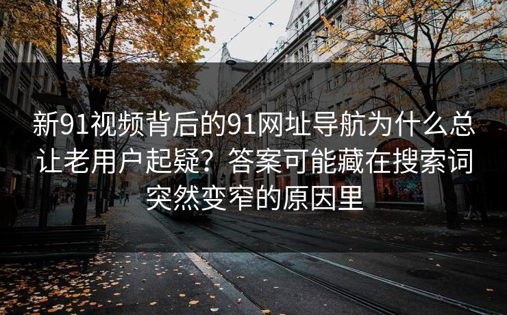 新91视频背后的91网址导航为什么总让老用户起疑？答案可能藏在搜索词突然变窄的原因里